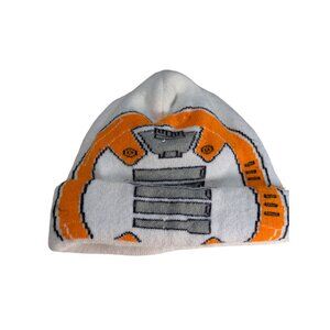 Star Wars BB-8 Knit Beanie Hat For Kids - White & Orange OSFM